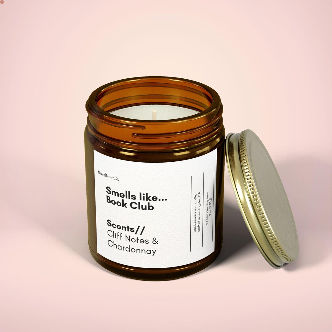 Smells Like Book Club Candle Wineloving Readers Cliff Notes