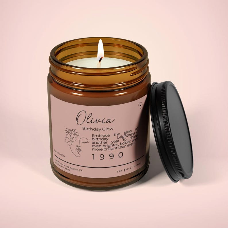 Custom Birth Day Candle Etsy