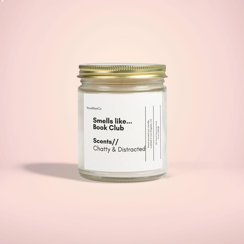 Smells Like Book Club Candle Gossiploving Readers Chatty & Distracted
