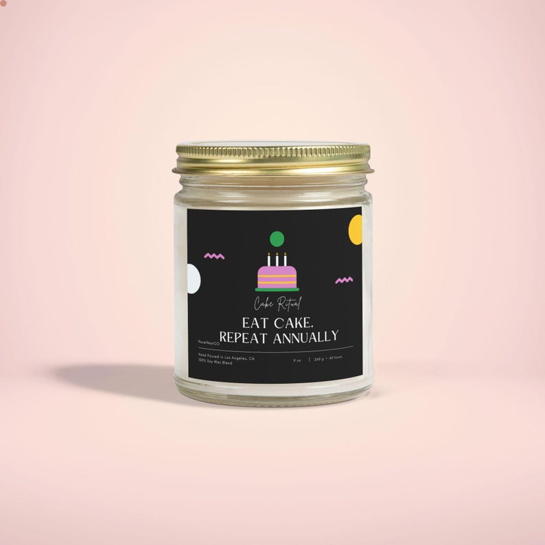 Neon Birthday Gift Cake Ritual Eat Cake, Repeat Annually Black Label