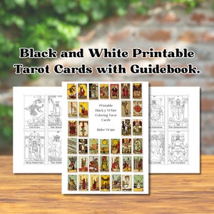 Tarot Coloring Pages: Color Your Own Tarot Cards - Printable Tarot Coloring Book, Tarot coloring, printable , Tarot cards, coloring book,