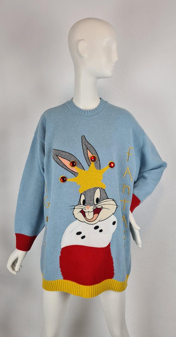 Vintage JC de Castelbajac Bugs Bunny Angora Wool Sweater, Made in Italy