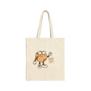 Retro Croissant Tote Bag: French Graphic Canvas Shopper image 4