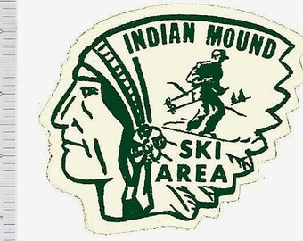 Vintage Skiing Indian Mound Lost Ski Area Newton, New Hampshire 1970s Patch