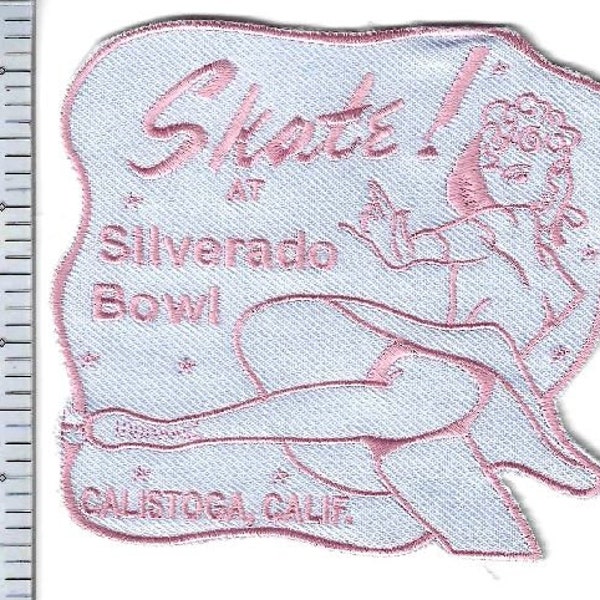 Vintage Roller Skating California Silverado Bowl Calistoga, CA Promo Patch p