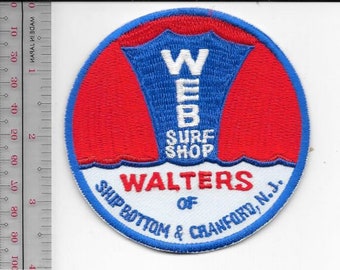 Vintage Surfing New Jersey WEB Surf Shop Ship Bottom & Cranford NJ Store Patch