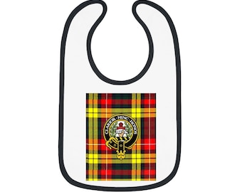 Baby Buchanan Tartan and Crest Bib