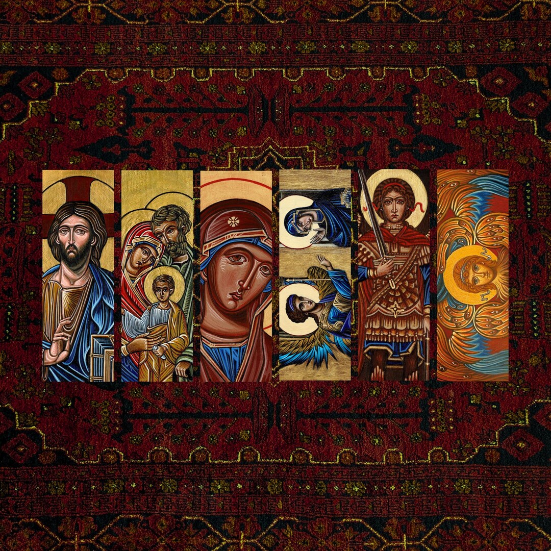 Iconography Set Byzantine Orthodox Iconography Bookmarks – Set of 6 Devotional Art ...