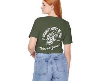 Todo es camiseta de enfermería fina, camisa de enfermera humorística, RN, enfermera registrada, unisex, camisa de estudiante de enfermería, emergencia, cuidados críticos