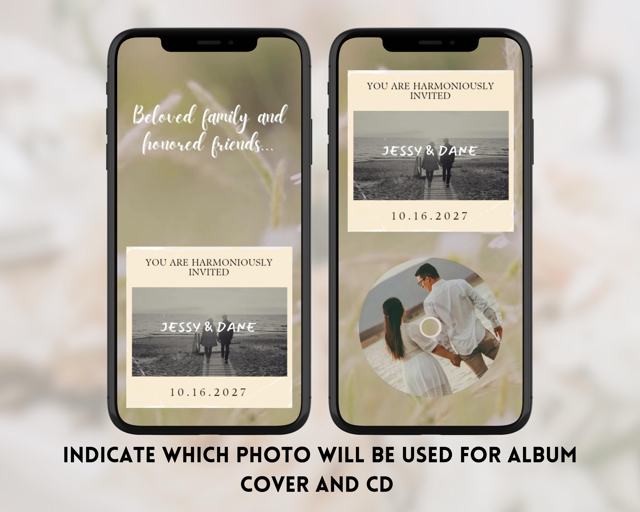 Video Invites Made to Order Wedding Video Invitation With Music, Custom Video Invite ...