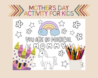 Mother's Day Coloring Pages, Mothers Day Printable Activity, Coloring Pages for Kids, Coloring Pages For Kids, Pre school, Digital