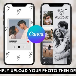 Easy Edit Wedding Invitation Video Add Your Own Photos Music Save the Date Invite Template Customize Digital Wedding Announcement with RSVP
