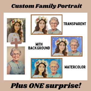 4 in 1 Merge photo Add deceased loved one to picture, Combine photos, Custom gift, customized personalized gift for mom, Add person to photo