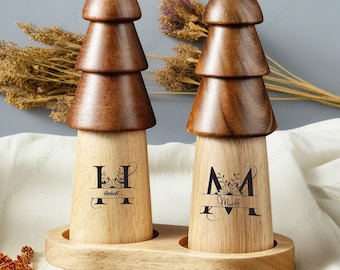 Personalized Wooden Salt and Pepper Grinder, Wood Pepper Grinder, Handcrafted Salt and Pepper Mill,Salt and Pepper Shaker