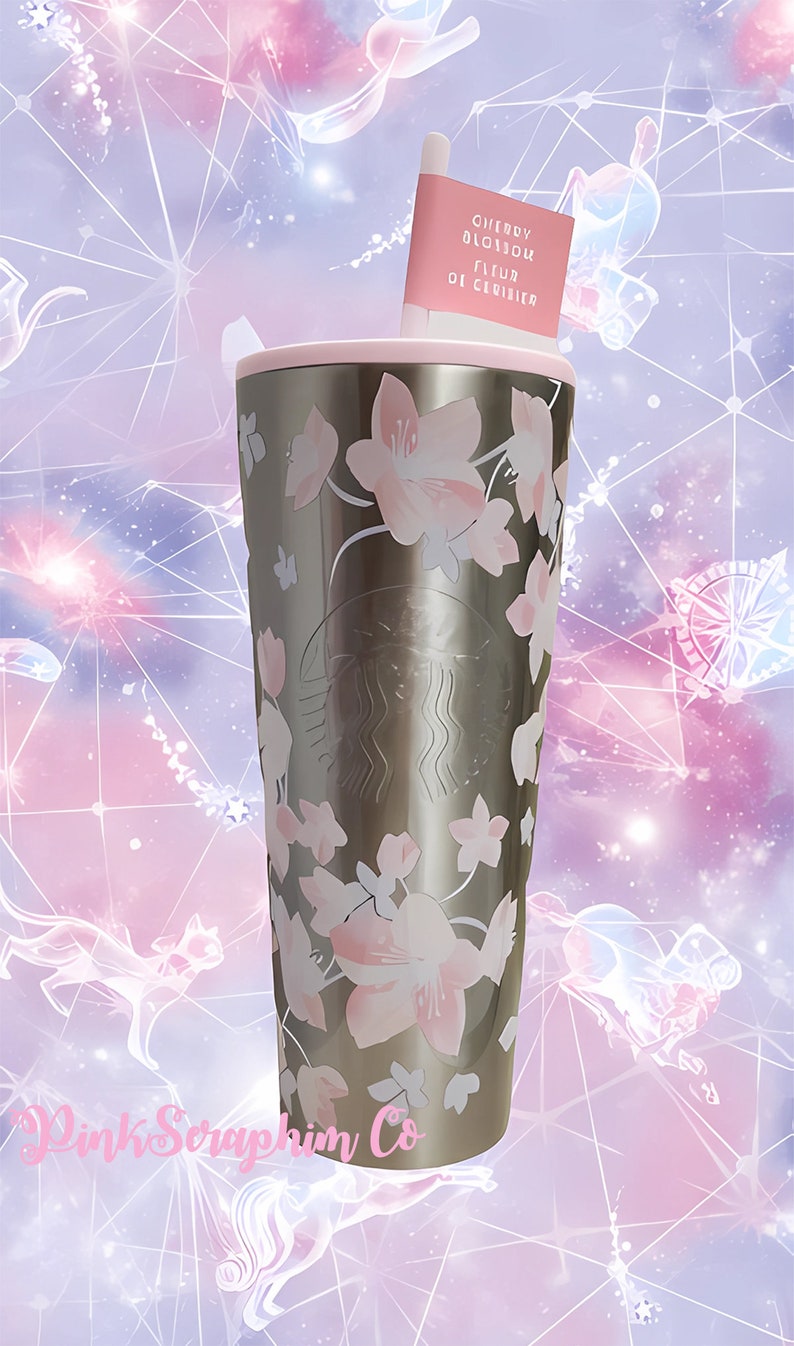RARE Starbucks Cherry Blossom 2024 Sakura Stainless Steel Tumbler