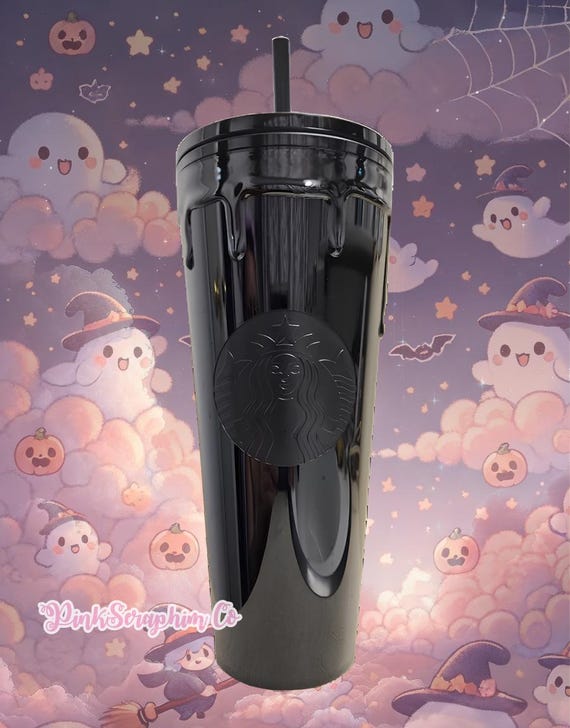 RARE Starbucks Halloween 2024 - Black Slime Cold Cup | Unique Tumbler/Cup |  NEW |