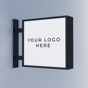 Custom LED Lightbox Sign: Double Sided Storefront Signage