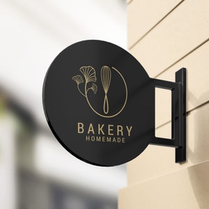 Custom Metal Business Logo Sign, Store Front Wall Mounted Signage, Double Side Blade Sign, Vintage Cafe Restaurant Store Outdoor Sign