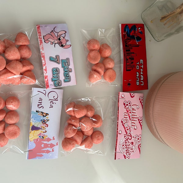 Sachet de bonbon - personnalisée- évènement