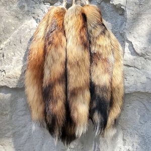 Real Red Fox Tail Keychain, Antenna Topper, Mirror Hanger, Therian Tail