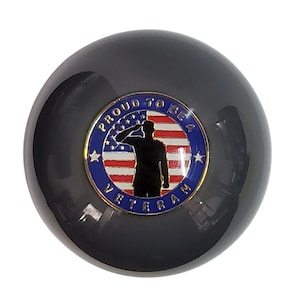 Proud To Be A Veteran Shift Knob ~ Gray