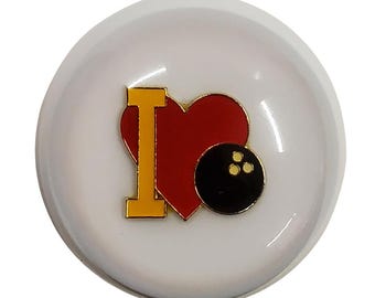 I Love Bowling Shift Knob ~ White