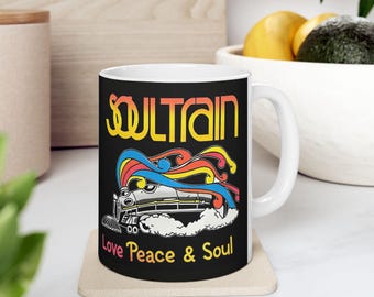 SOULTRAIN Mug, Music Lover Gift, Retro Coffee Cup, Soul Music Fan Present, Vintage Style Tea Mug, ETSY Best Selling Mugs,