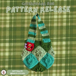 PATTERN ONLY - Caterpillar Crochet Bag Pattern