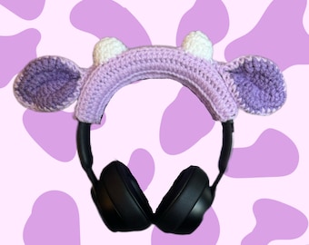 【Praying】Furry HeadPhone Cover Kawaii Bunny Ear Headphone Cover – Soft Furry Rabbit Headset