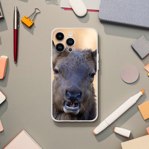 Curious Gaze: Elk Portrait with a Smile Phone Case iPhone 14 Pro Max