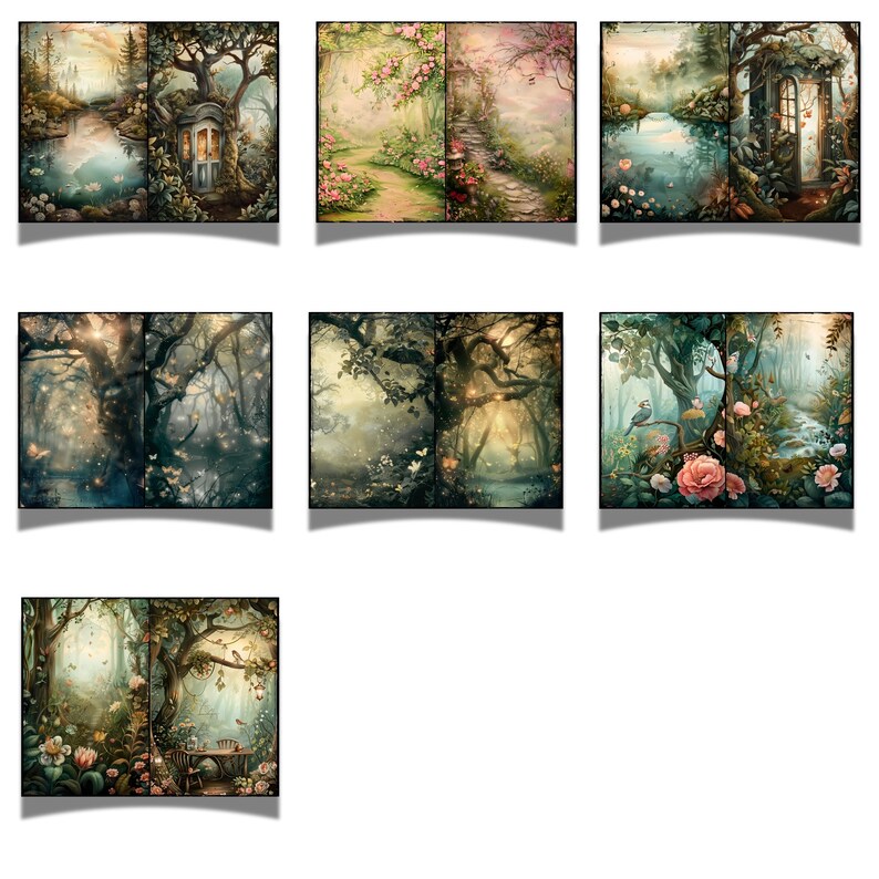 Fairy Forest Junk Journal Bundle, Instant Download, Digital Scrapbook ...