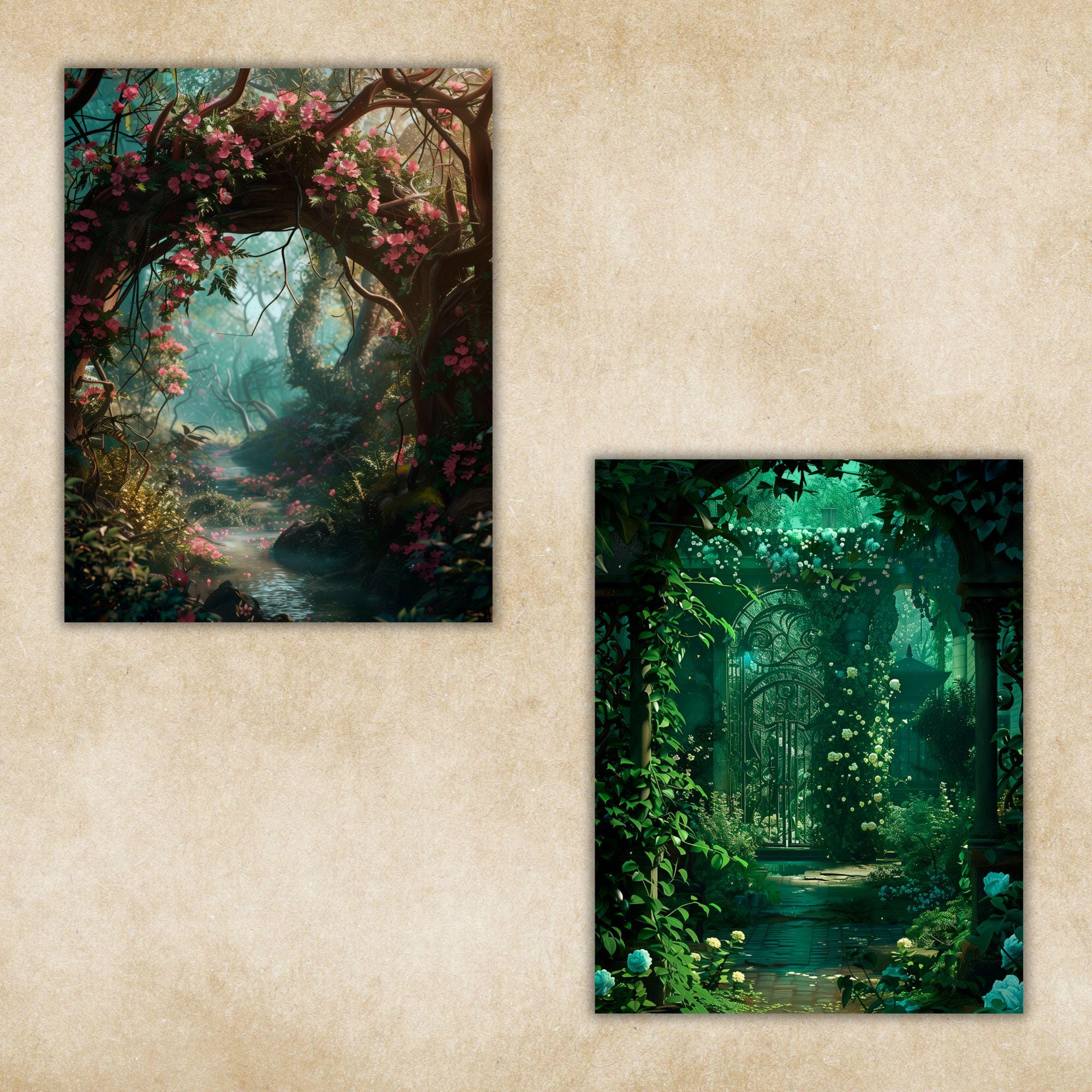 Enchanted Forest Junk Journal Pages, Printable Images, Scrapbooking ...