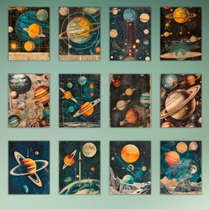 Space Junk Journal Paper,galaxy Digital Scrapbook Bundle, Celestial ...