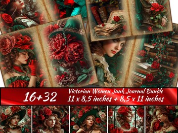 Library Junk Journal Kit, Cottagecore Pages, Old Book Digital Paper, Victorian Library, Reading Collage Sheet, Antique Library images