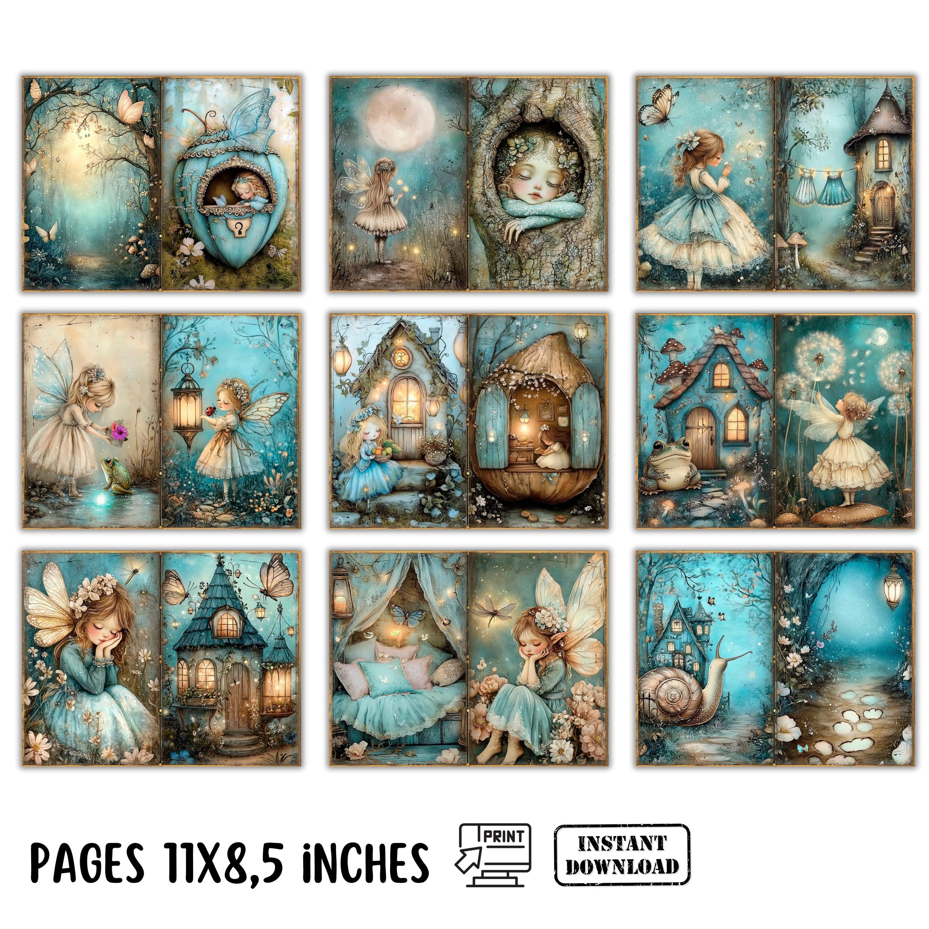Fairies Junk Journal Kit, Enchanted Junk Journal Page, Scrapbooking ...