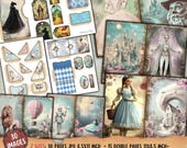 Wizard of Oz Digital Junk Journal Folio Kit, Wizard Collage Sheet, Tag, Pocket, Digital Ephemera, Printable Scrapbook, Dorthy, Paper Craft