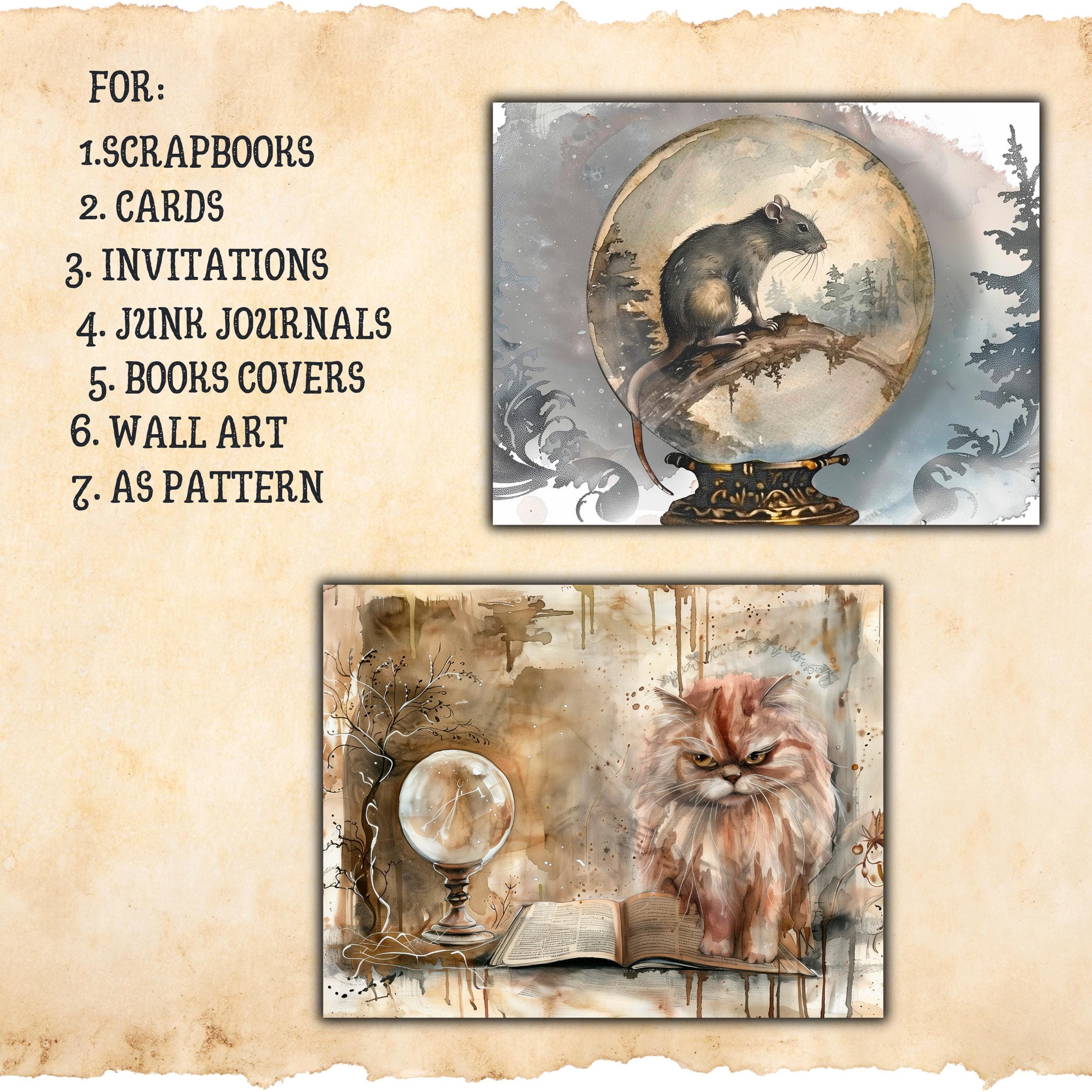 School of Magic Junk Journal Kit, Magic Junk Journal Kit, Wizard ...