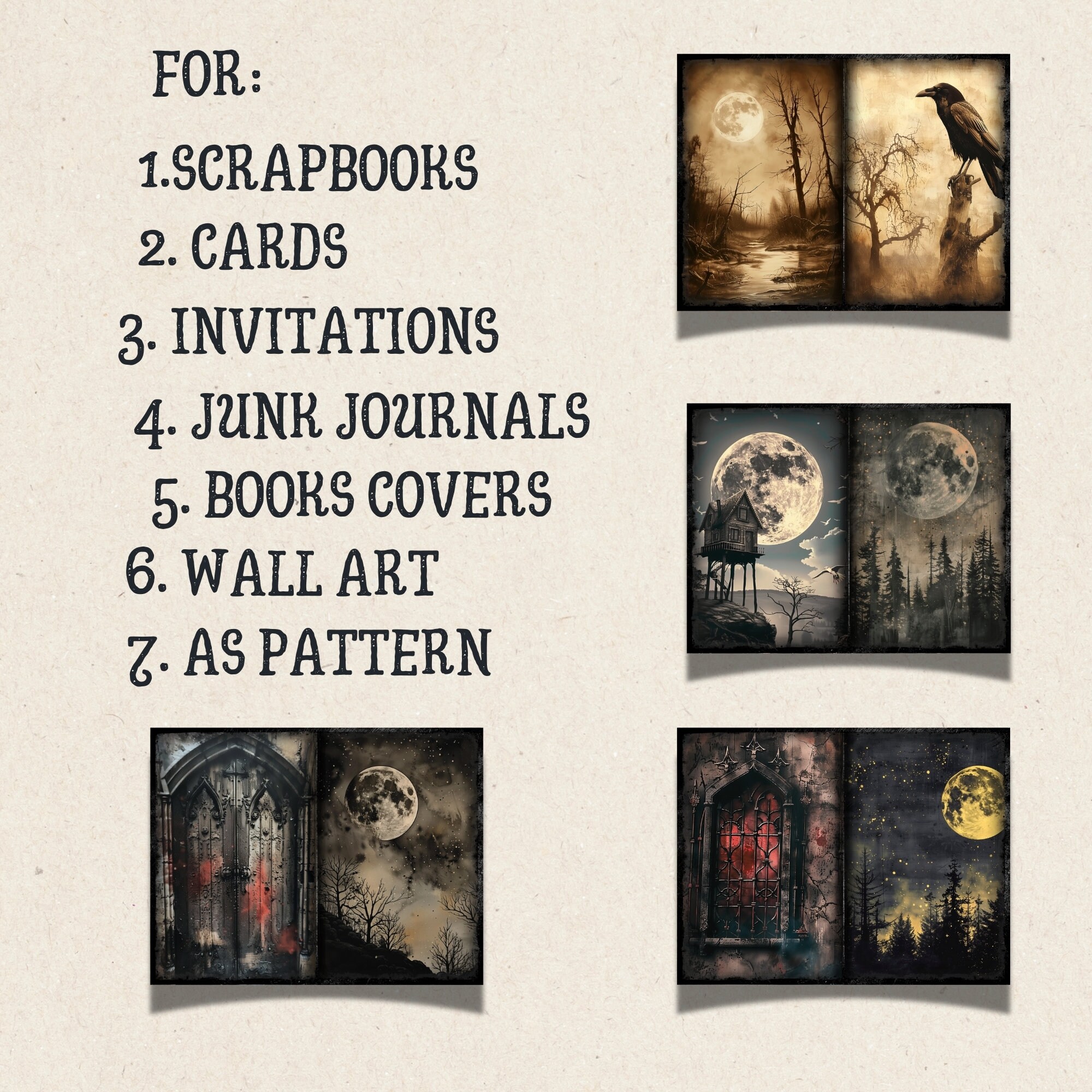 Raven Crow Junk Journal, Witchcraft Download, Vintage Ephemera Download ...