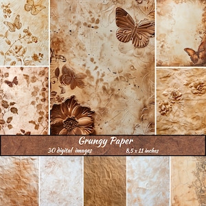 Papier de journal sale, pages numériques vieillies, éphémères vintage imprimables, fond antique, feuilles de scrapbooking en détresse, kit de journal de rebut