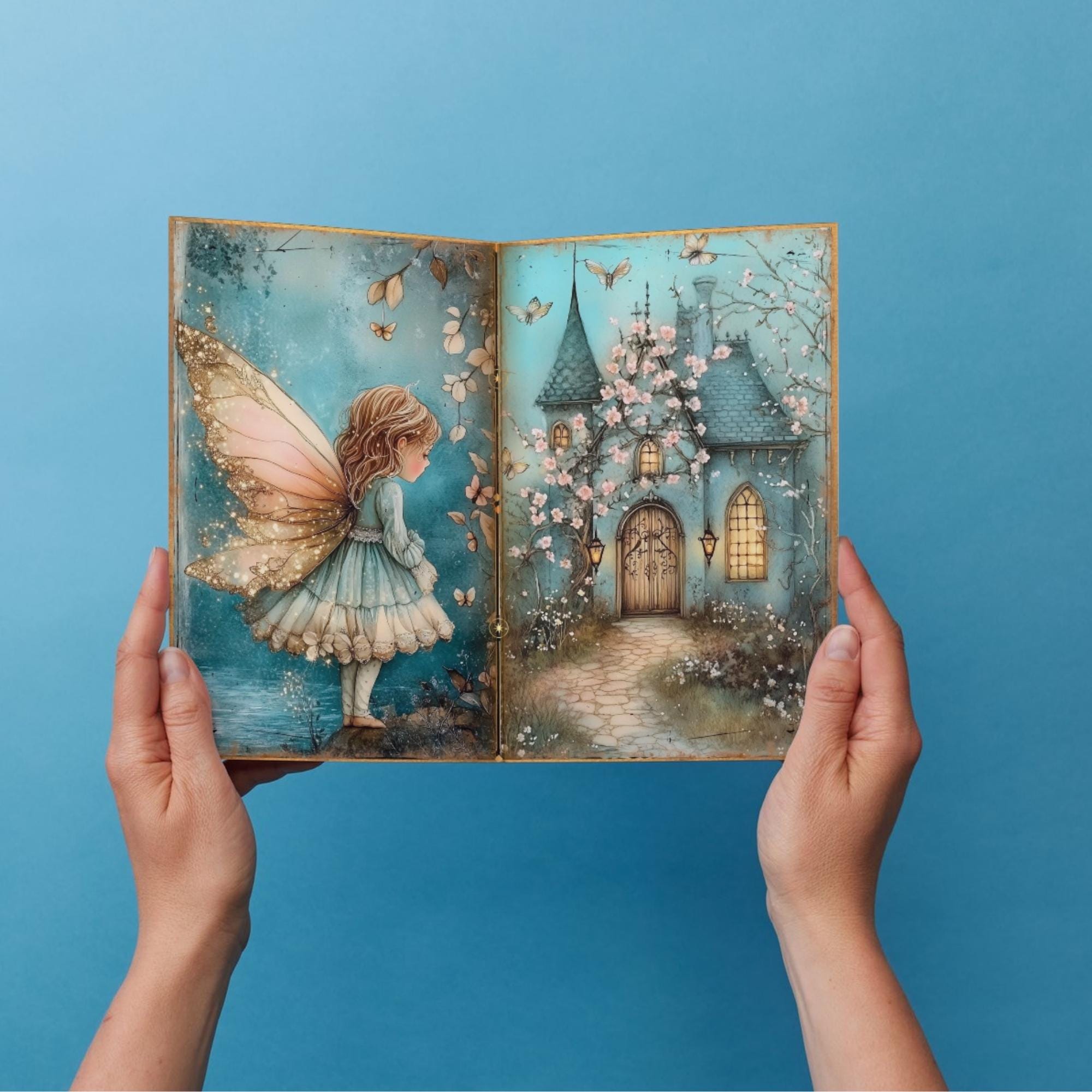 Fairy Tale Junk Journal Kit, Enchanted Junk Journal Page, Scrapbooking ...