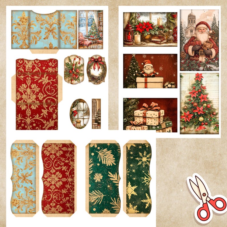 Cosy Christmas Junk Journal Kit, Christmas Journal, Christmas Scrapbook ...