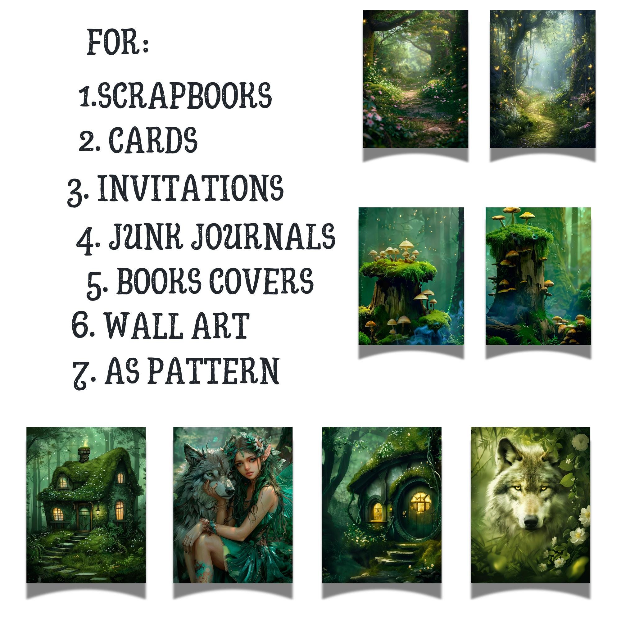 Fairy Junk Journal Bundle, Enchanted Junk Journal Pages, Scrapbooking ...