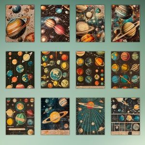Space Junk Journal Paper,galaxy Digital Scrapbook Bundle, Celestial ...
