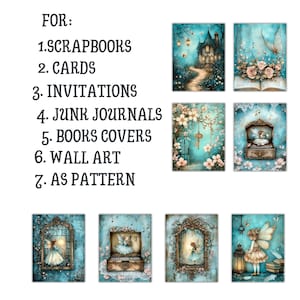 Fairy Tale Junk Journal Kit, Enchanted Junk Journal Page, Scrapbooking ...
