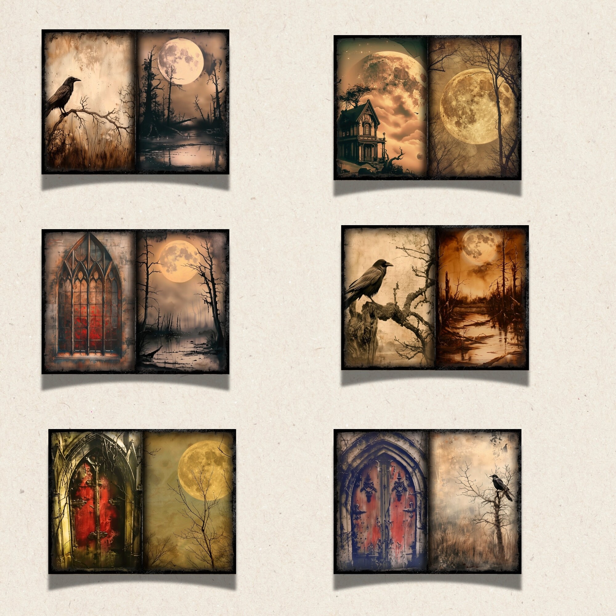 Raven Crow Junk Journal, Witchcraft Download, Vintage Ephemera Download ...
