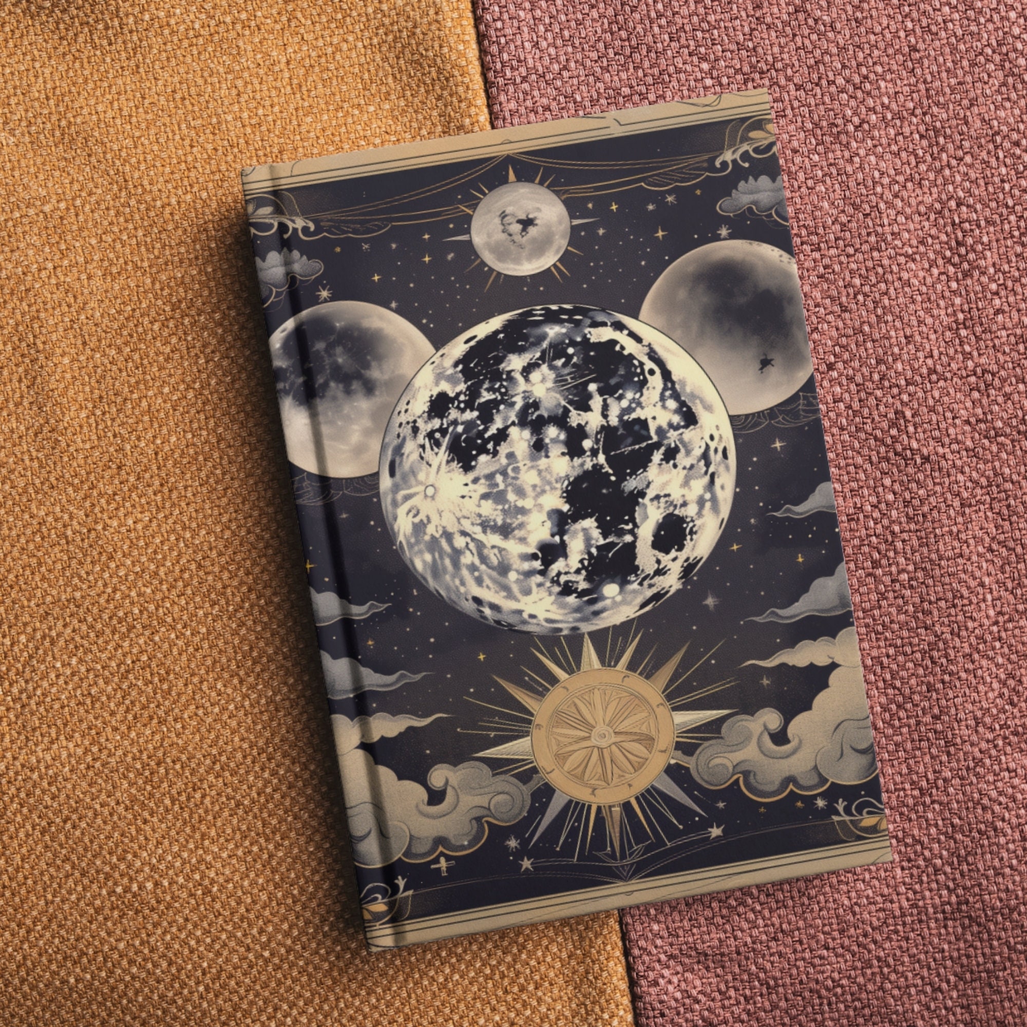 Mystical Moon Digital Paper, Download Magic Galaxy Scrapbook Paper ...