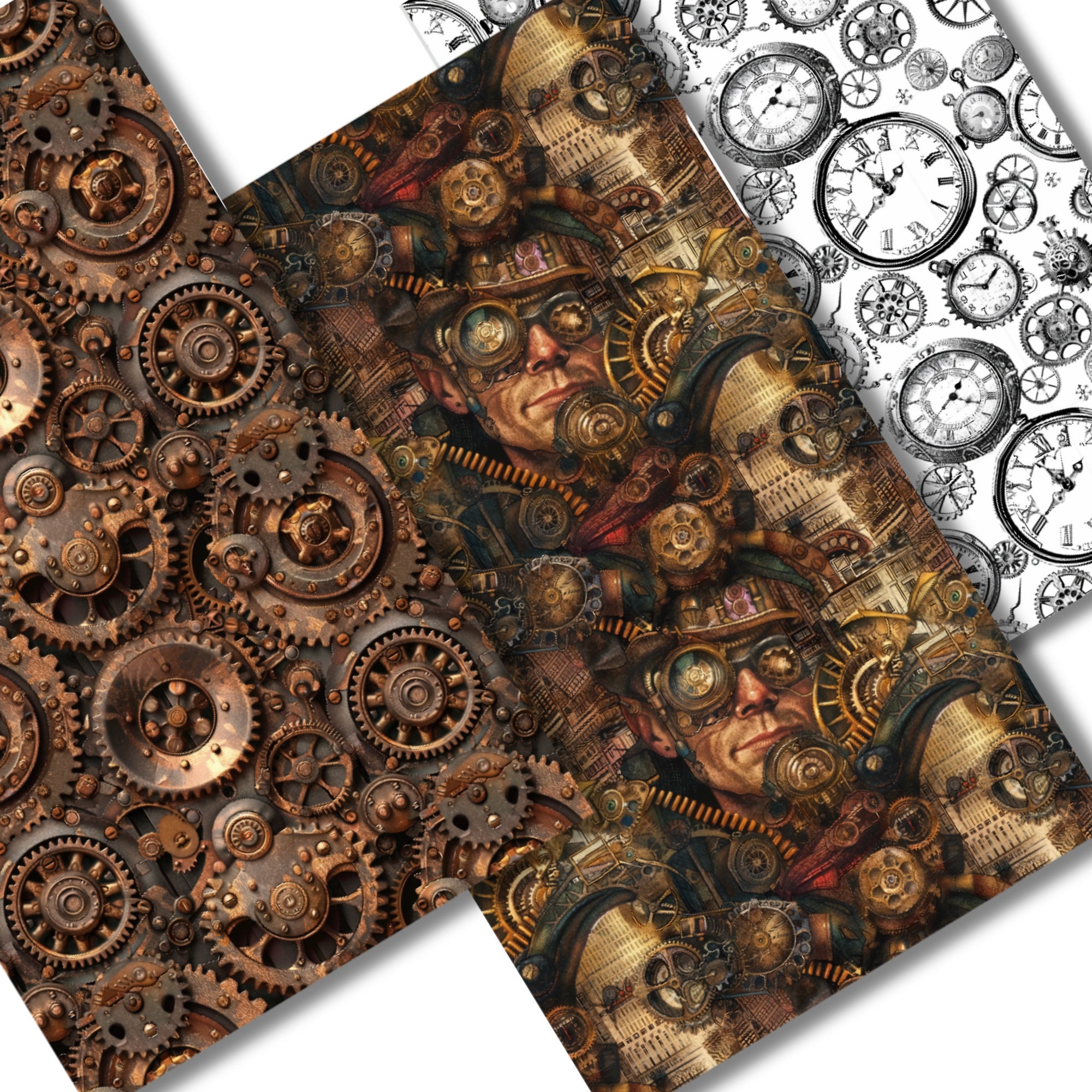 Steampunk SEAMLESS Pattern, Grunge Art, Grunge SEAMLESS Pattern ...