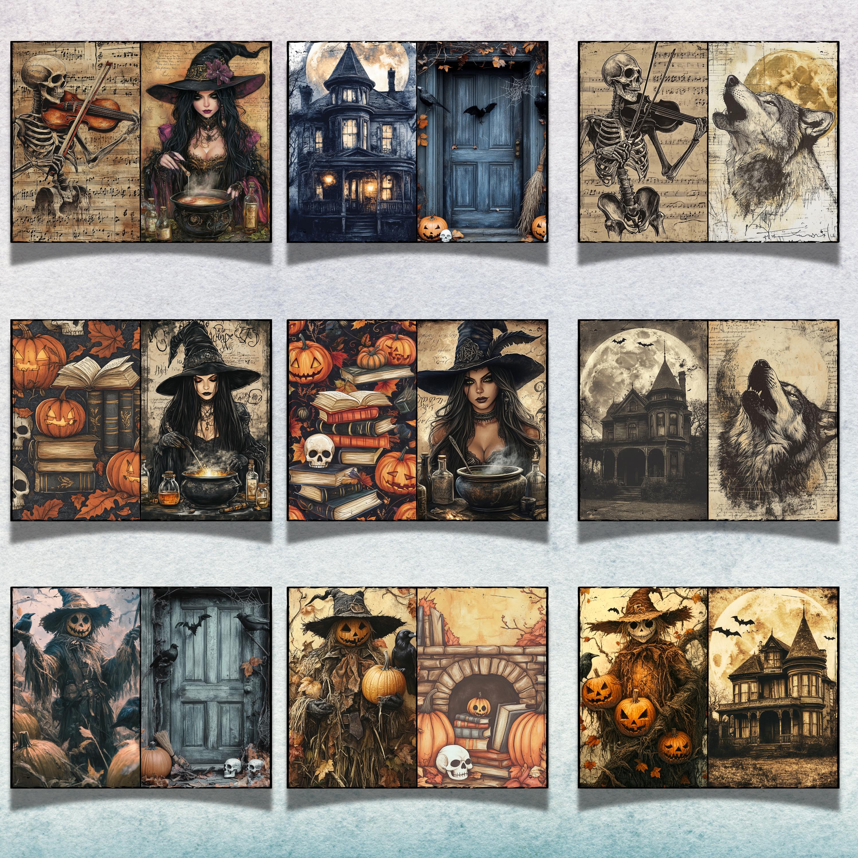 Vintage Halloween Junk Journal Bundle, Retro Halloween Junk Journal Kit ...