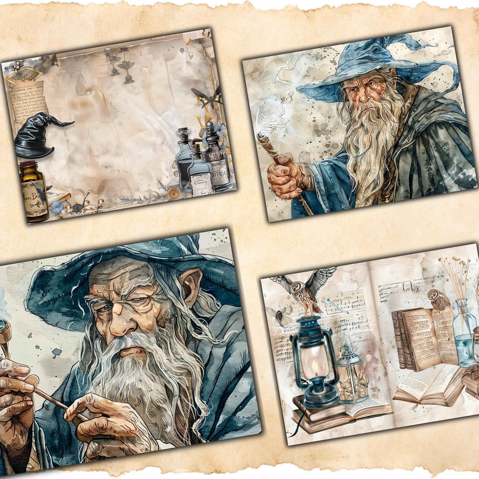School of Magic Junk Journal Kit, Magic Junk Journal Kit, Wizard ...