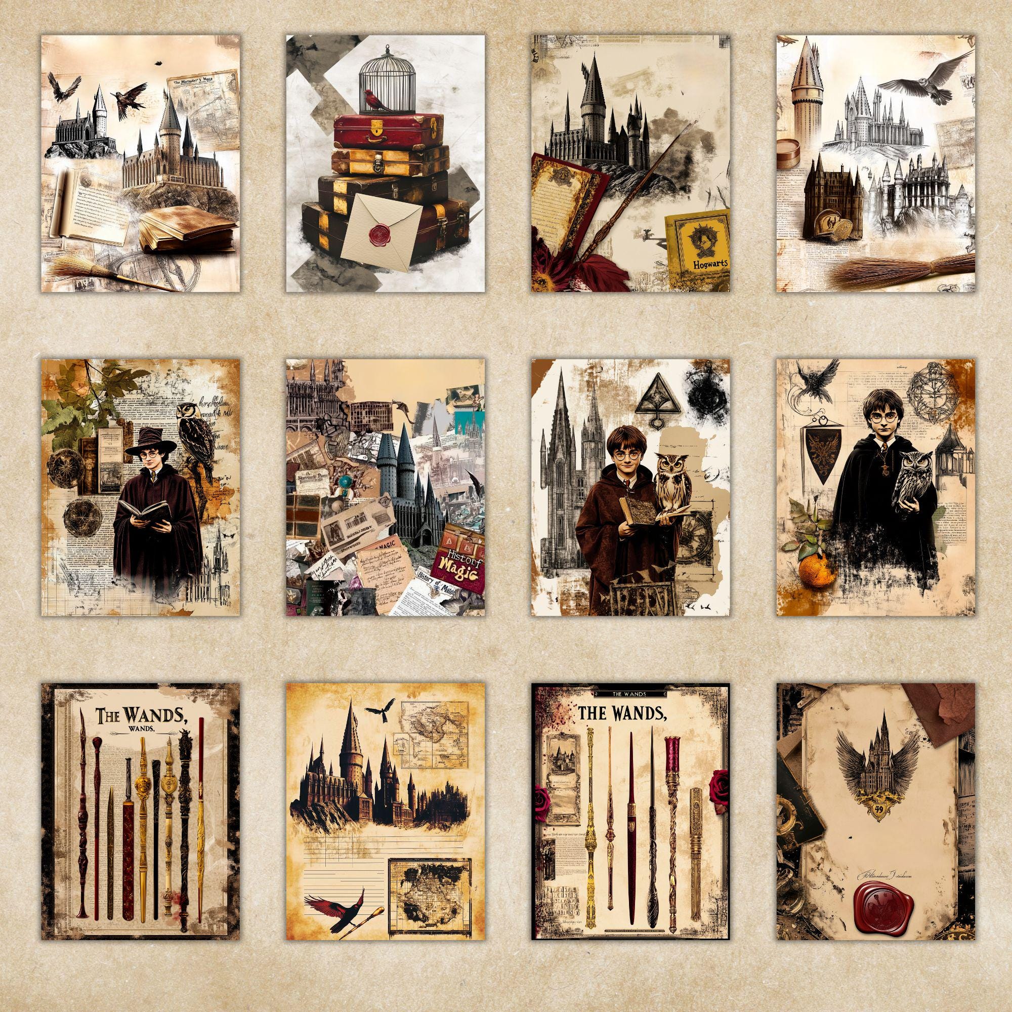 WIZARD Junk Journal Bundle, Tags, Folio Kit, School of Magic Junk ...